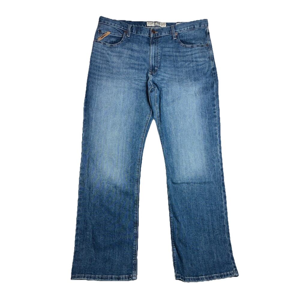 Ariat M4 Legacy Jeans Mens 40x32 Relaxed Bootcut Blue Denim Workwear Measures 41